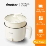 Nồi điện đa năng Gaabor GR-N15A lẩu điện 1.5L chống dính công suất 600W ăn mì nấu lẩu kèm xửng hấp - Ảnh 2
