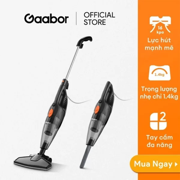 Máy hút bụi cầm tay 2in1 Gaabor GVCW-M15AS lực hút mạnh 16000PA tháo lắp tiện lợi gia đình nhỏ gọn