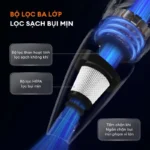 Máy hút bụi cầm tay 2in1 Gaabor GVCW-M15AS lực hút mạnh 16000PA tháo lắp tiện lợi gia đình nhỏ gọn - Ảnh 7