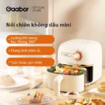 Nồi chiên không dầu GAABOR AF20M-YE01S dung tích 2L công suất 900W nóng nhanh, nhỏ gọn, giá rẻ
