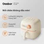 Nồi chiên không dầu GAABOR AF20M-YE01S dung tích 2L công suất 900W nóng nhanh, nhỏ gọn, giá rẻ - Ảnh 2