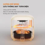 Nồi chiên không dầu GAABOR AF20M-YE01S dung tích 2L công suất 900W nóng nhanh, nhỏ gọn, giá rẻ - Ảnh 3