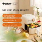 Nồi chiên không dầu GAABOR AF20M-YE01S dung tích 2L công suất 900W nóng nhanh, nhỏ gọn, giá rẻ - Ảnh 4