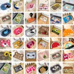 Thảm lau chân chống trượt đế cao su, thấm hút nước, dùng cho bếp & phòng tắm 40x60cm HA01