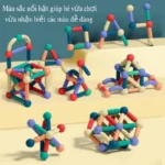 Bộ Xếp Hình Nam Châm 72 Chi Tiết Có Hộp Cất Gọn - Đồ Chơi Xếp Hình Từ Tính Thông Minh An Toàn Cho Bé - Ảnh 2